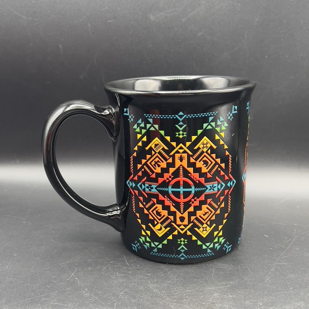 Pendleton Woolen Mills Mug 18oz Aztec Tribal Pattern Black Legendary Collection - Picture 3 of 8